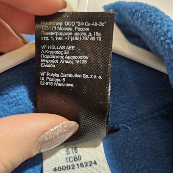 The North Face Women’s Full Zip Blue Fleece Jacket with Orange Logo Size Small - Picture 8 of 10